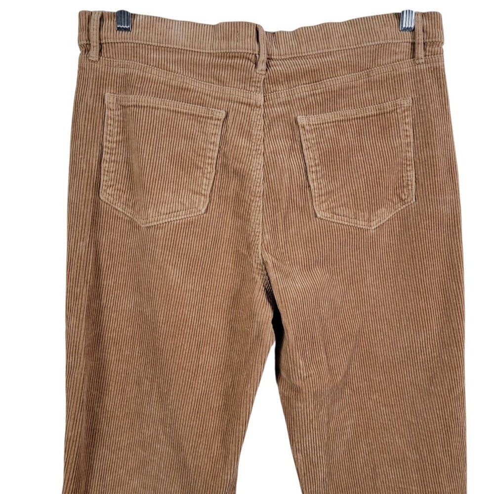 LOFT Womens Brown Camel Cognac Corduroy Straight Leg Pants Size 32 Or Size 14 - Picture 5 of 10